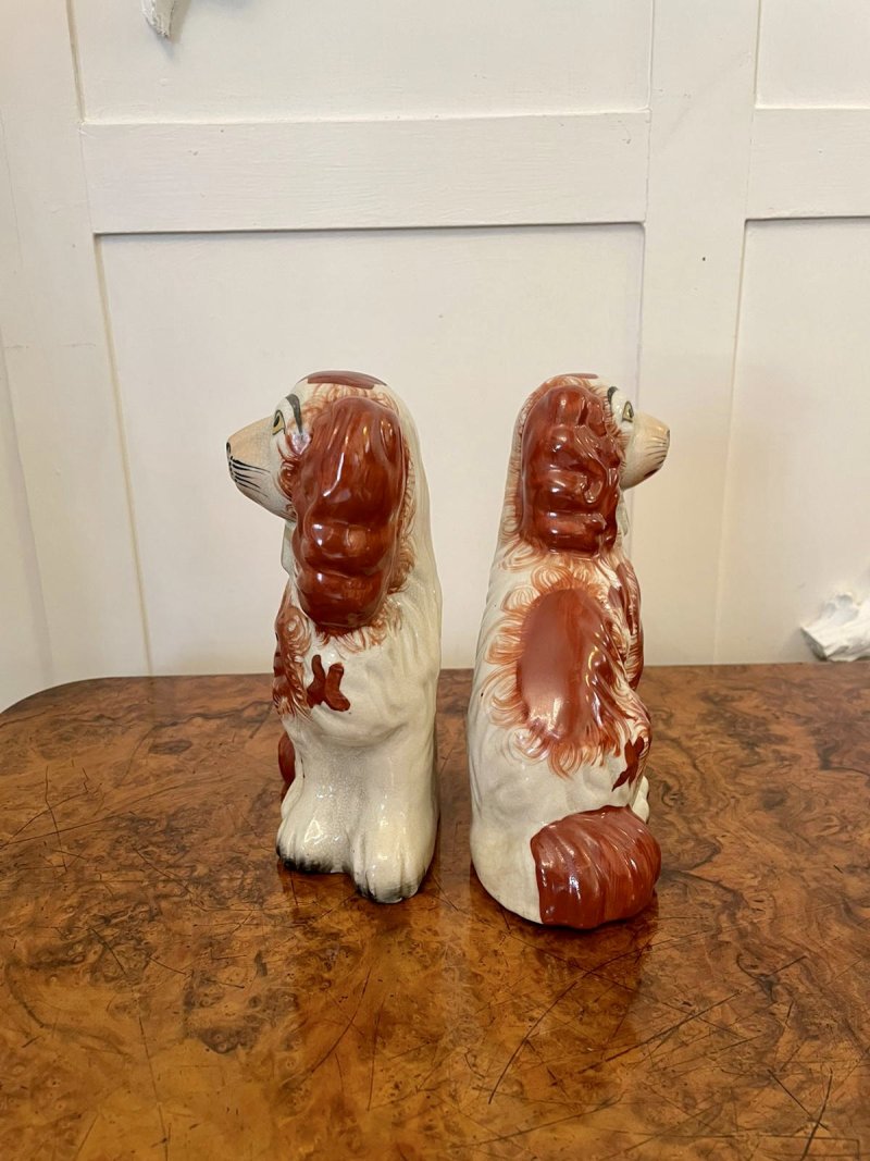 Pair of Antique Victorian Staffordshire Dogs - Image 7